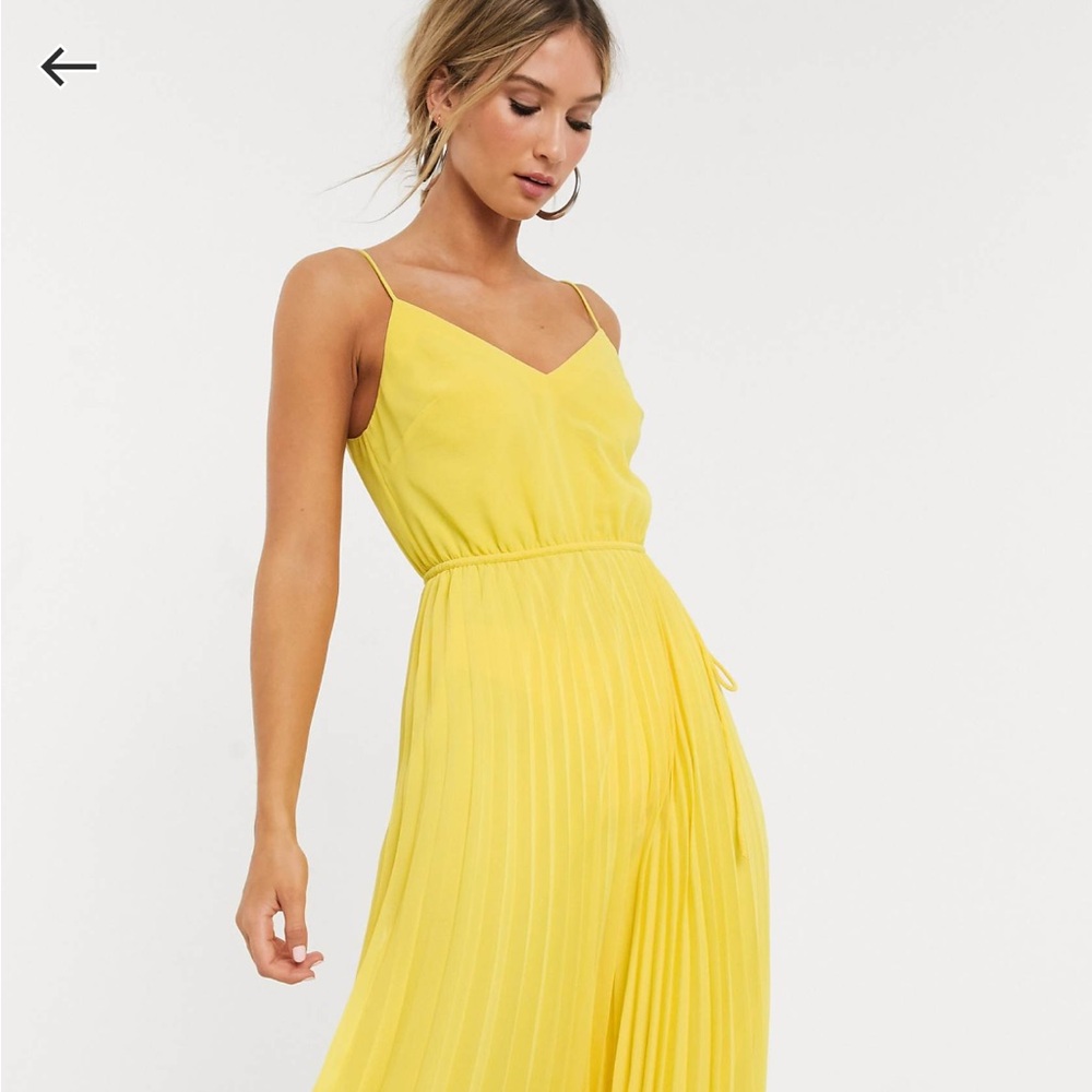 Pleated Cami Midi Dress NWOT
